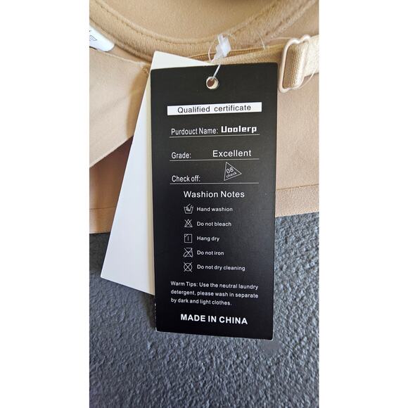 Uoolerp bra Low back, Crisscross, Halter, Deep Plunge, Nude NEW NWT - Picture 4 of 6